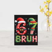 Bruh 67 Six Seven 6 7 Meme Christmas Funny Boy Gir Kaart (Gele Bloem)