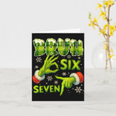 Bruh 67 Six Seven 6 7 Meme Christmas Funny Gen Alp Kaart (Gele Bloem)