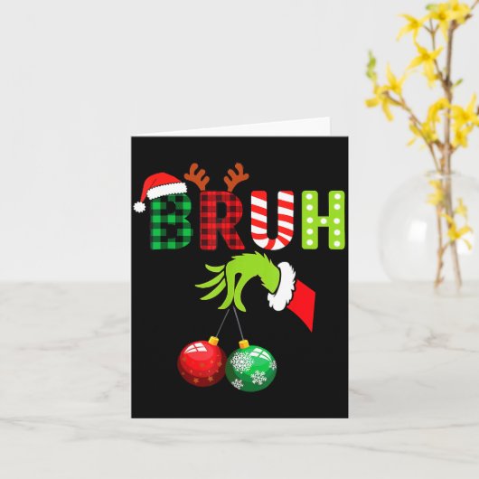 Bruh 67 Six Seven 6 7 Meme Christmas Funny Gen Alp Kaart (Gele Bloem)