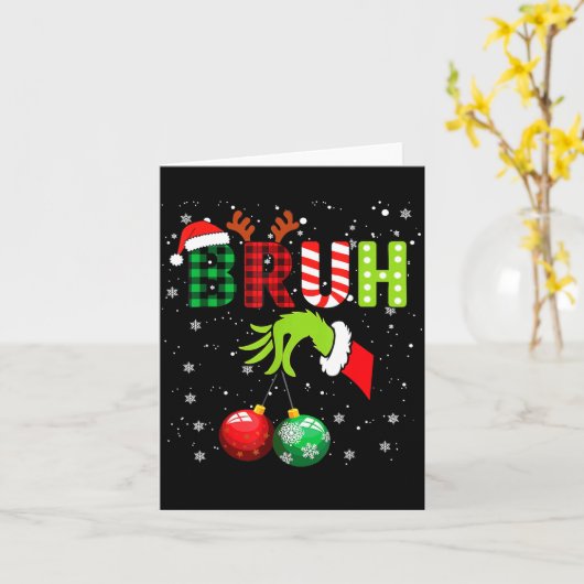 Bruh 67 Six Seven 6 7 Meme Christmas Funny Gen Alp Kaart (Gele Bloem)