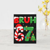 Bruh 67 Six Seven 6 7 Meme Christmas Funny Gen Alp Kaart (Gele Bloem)