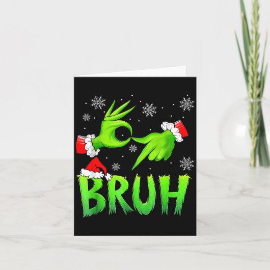 Bruh 67 Six Seven 6 7 Meme Christmas Funny Gen Alp Kaart (Voorkant)