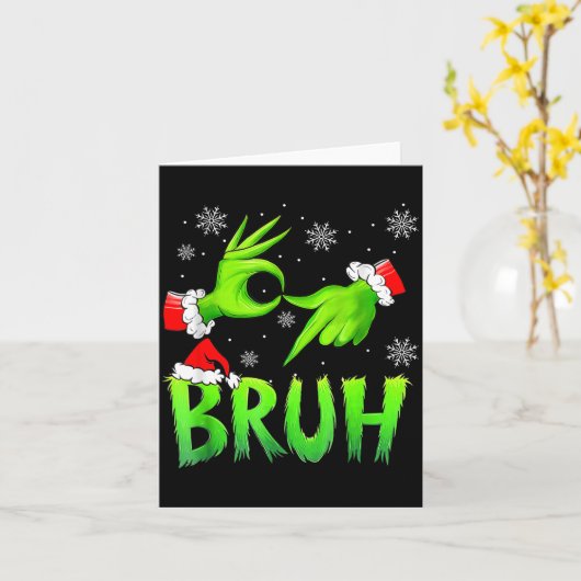 Bruh 67 Six Seven 6 7 Meme Christmas Funny Gen Alp Kaart (Gele Bloem)