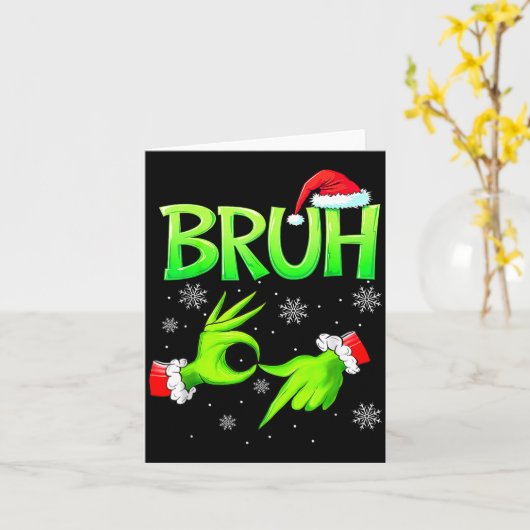 Bruh 67 Six Seven 6 7 Meme Christmas Funny Gen Alp Kaart (Gele Bloem)