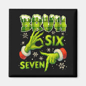 Bruh 67 Six Seven 6 7 Meme Christmas Funny Gen Alp Magneet (Voorkant)