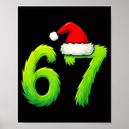 Bruh 67 Six Seven 6 7 Meme Christmas Funny Poster (Voorkant)