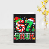 Bruh 67 Six Seven 6 7 Meme Christmas Funny Xmas Bo Kaart (Gele Bloem)