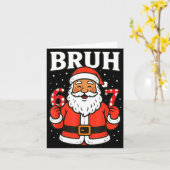 Bruh 67 Six Seven 6 7 Meme Christmas Santa Pajamas Kaart (Gele Bloem)