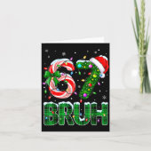 Bruh 67 Six Seven 6 7 Meme Christmas Tree Candy Ca Kaart (Voorkant)