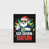 Bruh 67 Six Seven 6 7 Meme Gen Alpha Christmas Gen Kaart (Voorkant)