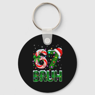 Bruh 67 Six Seven 6 7 Meme Kerstboom Kerststok Sleutelhanger