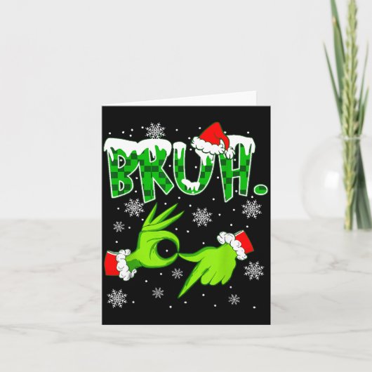 Bruh 67 Six Seven 6 7 Meme Kerstmis Grappig Gen Z Kaart (Voorkant)