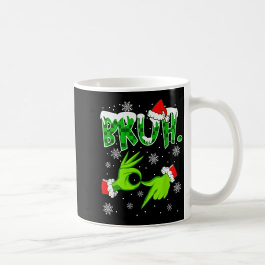 Bruh 67 Six Seven 6 7 Meme Kerstmis Grappig Gen Z Koffiemok (Rechts)