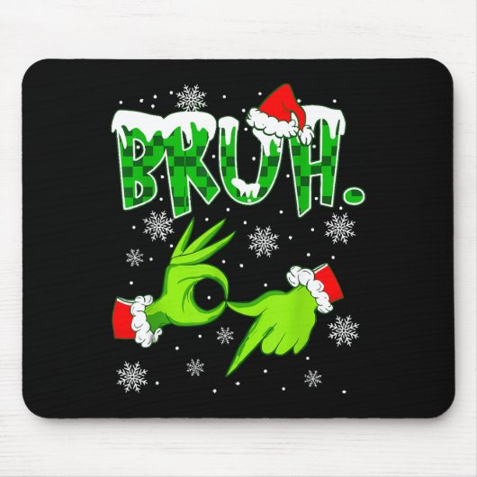 Bruh 67 Six Seven 6 7 Meme Kerstmis Grappig Gen Z Muismat (Voorkant)