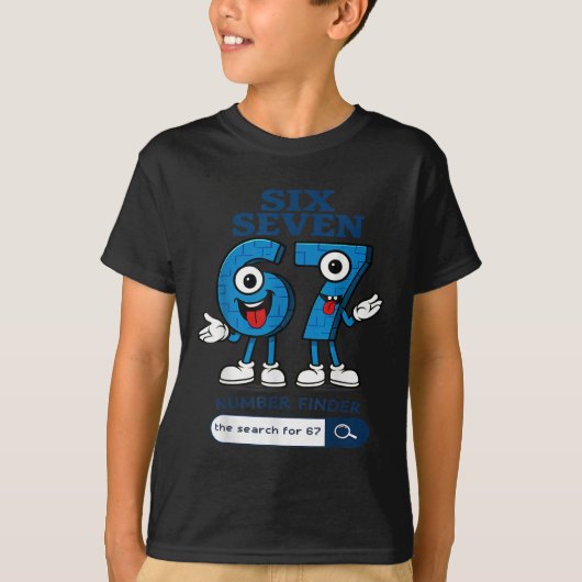 Bruh 67 Six Seven 6-7 Talian Brainrot Meme For Kid T-shirt (Voorkant)