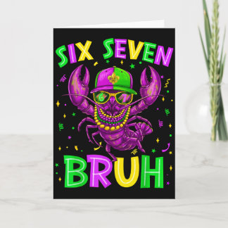Bruh 67 Six Seven Crawfish Beads Mardi Gras Men Ki Kaart