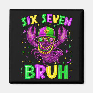 Bruh 67 Six Seven Crawfish Beads Mardi Gras Men Ki Magneet