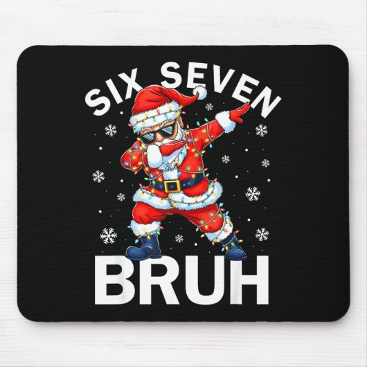 Bruh 67 Six Seven Kerstman Dabbing Kerst Meme Jong Muismat (Voorkant)
