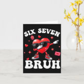 Bruh 67 Six Seven Meme Dab Heart Boys Kids Valenti Kaart (Gele Bloem)