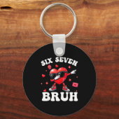 Bruh 67 Six Seven Meme Dab Heart Boys Kids Valenti Sleutelhanger (Voorkant)