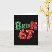 Bruh 67 Six Seven Meme Funny Christmas Kids Men Wo Kaart (Gele Bloem)