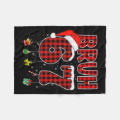Bruh 67 Six Seven Meme Leuk Kerstmis Rood Geruit K Fleece Deken (Voorkant (Horizontaal))