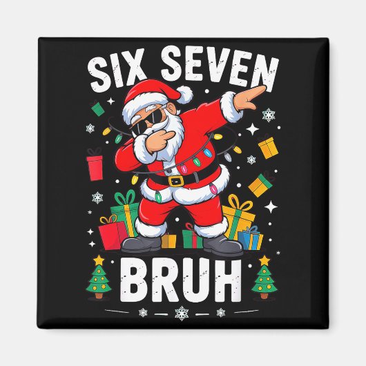 Bruh 67 Six Seven Santa Dabbing Christmas  Magneet (Voorkant)