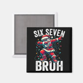 Bruh 67 Six Seven Santa Dabbing Christmas Meme Boy Magneet (Voorkant / Achterkant)