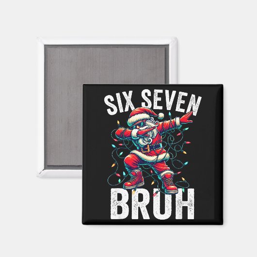Bruh 67 Six Seven Santa Dabbing Christmas Meme Boy Magneet (Voorkant / Achterkant)