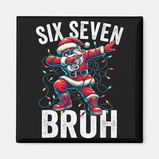 Bruh 67 Six Seven Santa Dabbing Christmas Meme Boy Magneet (Voorkant)