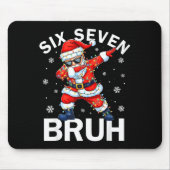 Bruh 67 Six Seven Santa Dabbing Christmas Meme Boy Muismat (Voorkant)