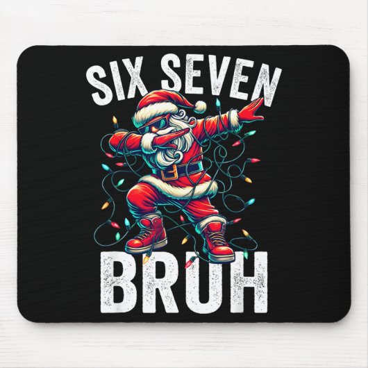Bruh 67 Six Seven Santa Dabbing Christmas Meme Boy Muismat (Voorkant)