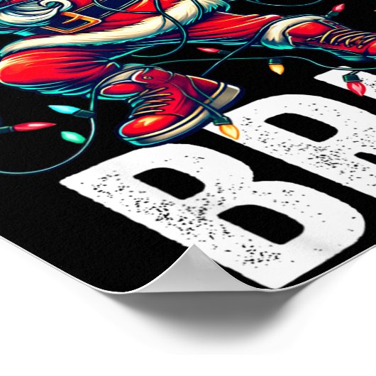 Bruh 67 Six Seven Santa Dabbing Christmas Meme Boy Poster (Hoek)