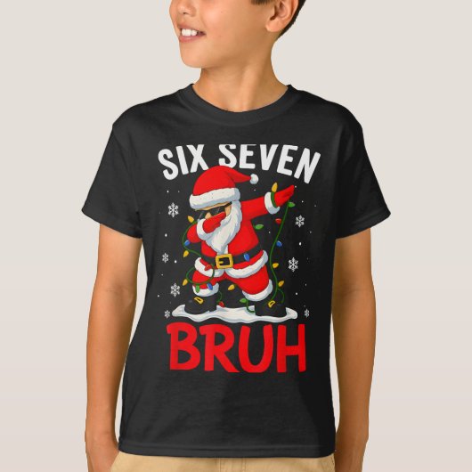 Bruh 67 Six Seven Santa Dabbing Christmas Meme Boy T-shirt (Voorkant)