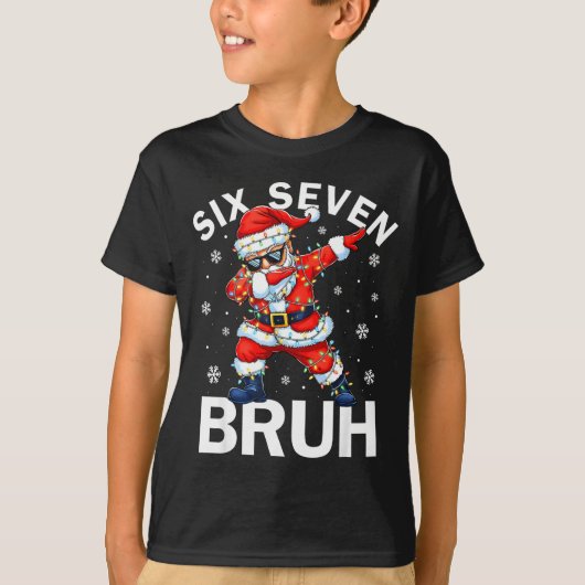 Bruh 67 Six Seven Santa Dabbing Christmas Meme Boy T-shirt (Voorkant)