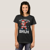 Bruh 67 Six Seven Santa Dabbing Christmas Meme Boy T-shirt (Voorkant volledig)