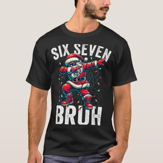 Bruh 67 Six Seven Santa Dabbing Christmas Meme Boy T-shirt (Voorkant)