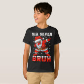 Bruh 67 Six Seven Santa Dabbing Christmas Men Boys T-shirt (Voorkant volledig)