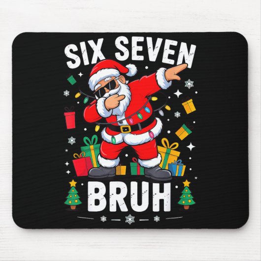 Bruh 67 Six Seven Santa Dabbing Christmas  Muismat (Voorkant)