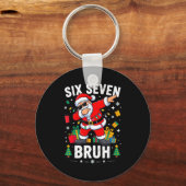 Bruh 67 Six Seven Santa Dabbing Christmas  Sleutelhanger (Voorkant)
