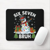 Bruh 67 Six Seven Snowman Dabbing Christmas 6 7 Bo Muismat (Met muis)