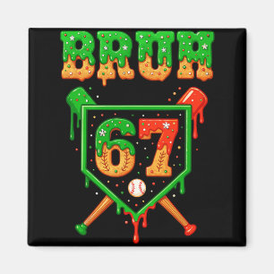 Bruh 67 Verkoop Kerst Gingerbread Drip Nummer 67 Magneet