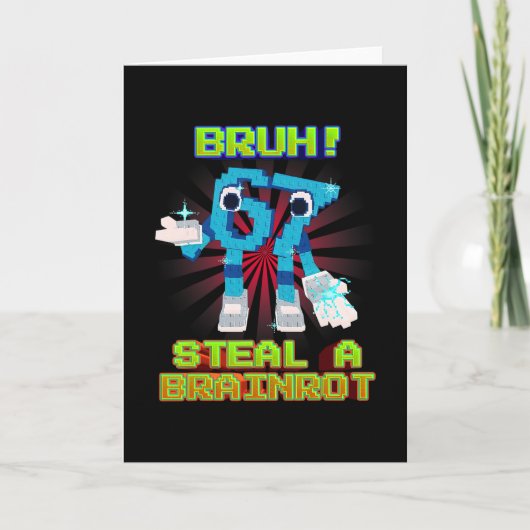 Bruh 67 Zes Zeven 6-7 Grappige Brainrot Meme Voor Kaart (Voorkant)