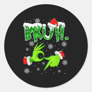 Bruh 67 Zes Zeven 6 7 Meme Kerst Grappig Gen Z S Ronde Sticker
