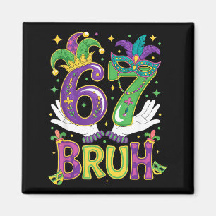 Bruh 67 Zes Zeven Meme Illustratie Magneet