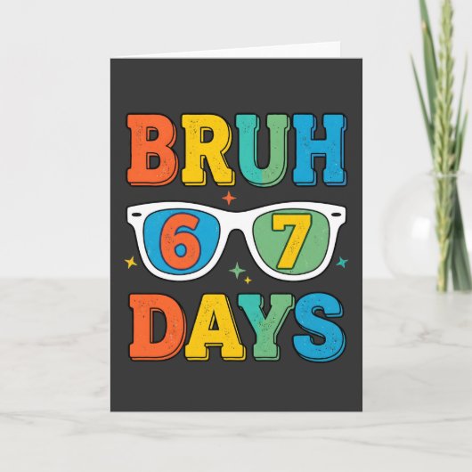 Bruh 6 7 Dagen Grappig Retro Kaart (Voorkant)