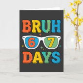 Bruh 6 7 Dagen Grappig Retro Kaart (Gele Bloem)