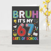 Bruh 6 7 Days Funny Retro Kaart (Gele Bloem)