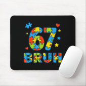 Bruh 6 7 Funny Six Seven Autism Awareness Kids Tea Muismat (Met muis)