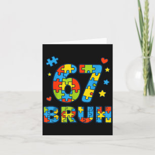 Bruh 6 7 Grappige Zes Zeven Autisme Bewustzijn Kin Kaart